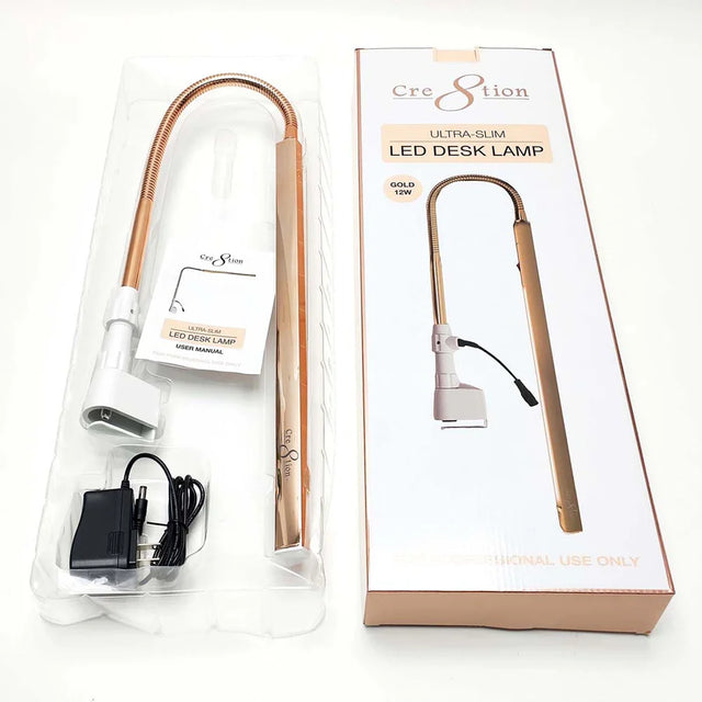 Cre8tion Ultra-Slim - LED Desk Lamp 12W, Champagne Gold