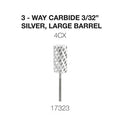 Cre8tion 3-Way Carbide Silver, Large Barrel C4X 3/32