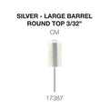 Cre8tion Carbide, Round Top Silver, Large, CM 3/32