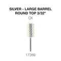Cre8tion Carbide, Round Top Silver, Large, CX 3/32