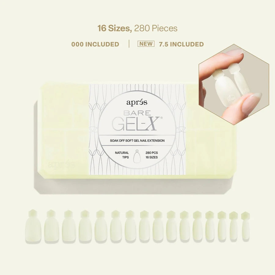 Apres Bare Gel-X Natural Box of Tips (280pcs, 16 sizes)