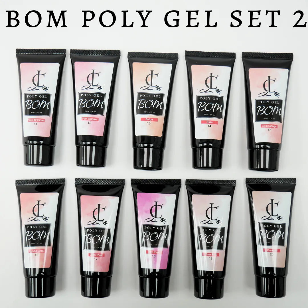 Cllam Bom Poly Gel Set 2 - 10 Colors