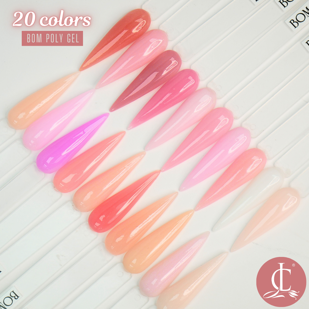Cllam Bom Poly Gel Set - 20 Colors + Free Sample