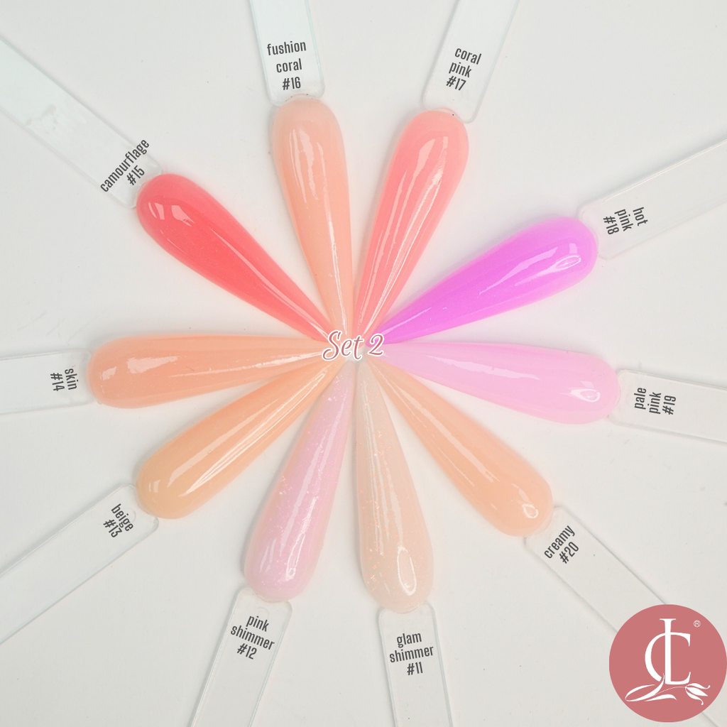 Cllam Bom Poly Gel Set - 20 Colors + Free Sample