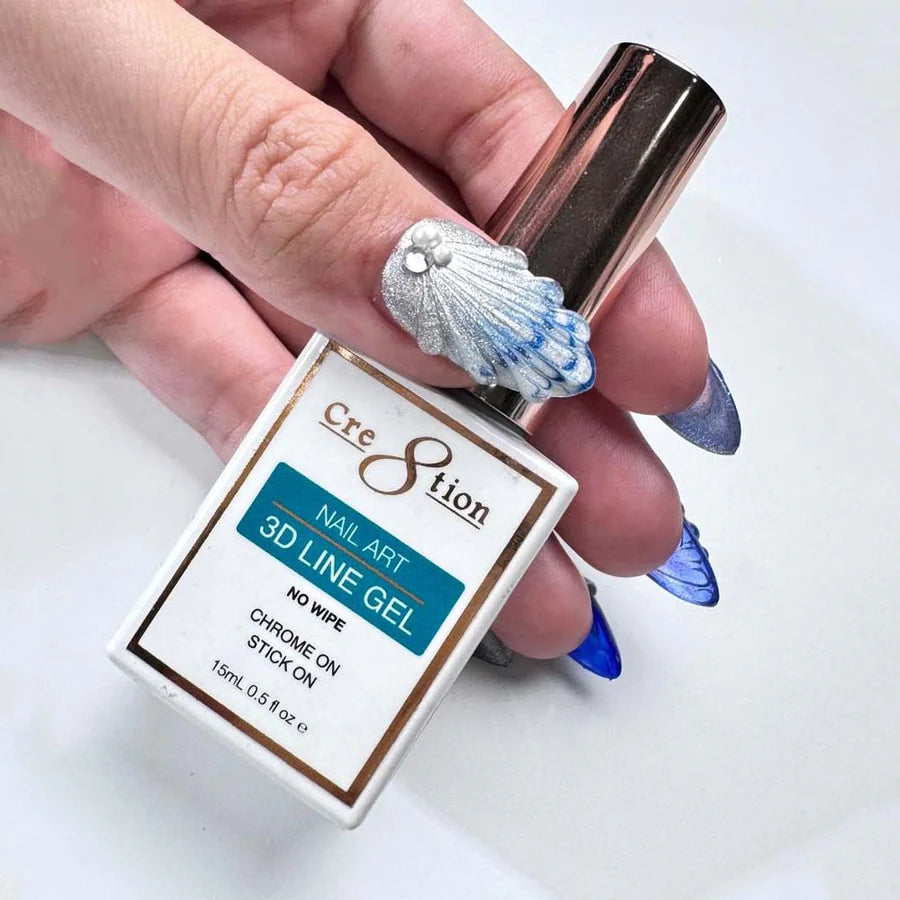 Cre8tion Nail Art 3D Line Gel 15ml - CLEAR