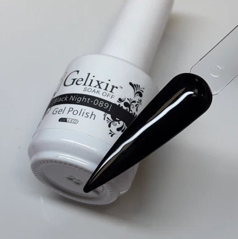 Gelixir Gel ONLY, 089, Black Night, 0.5oz