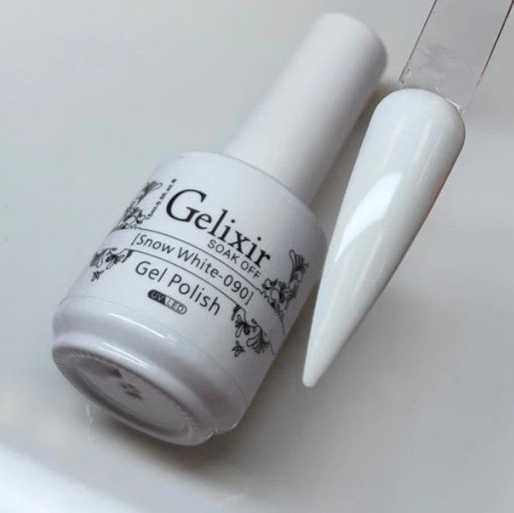 Gelixir Gel ONLY, 090, Snow White, 0.5oz