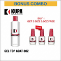 Kupa Gelfinity Top Coat Gloss No Wipe 8oz, Buy 1 Get 3 Kupa Gelfinity Top Coat Gloss No Wipe 0.5oz FREE