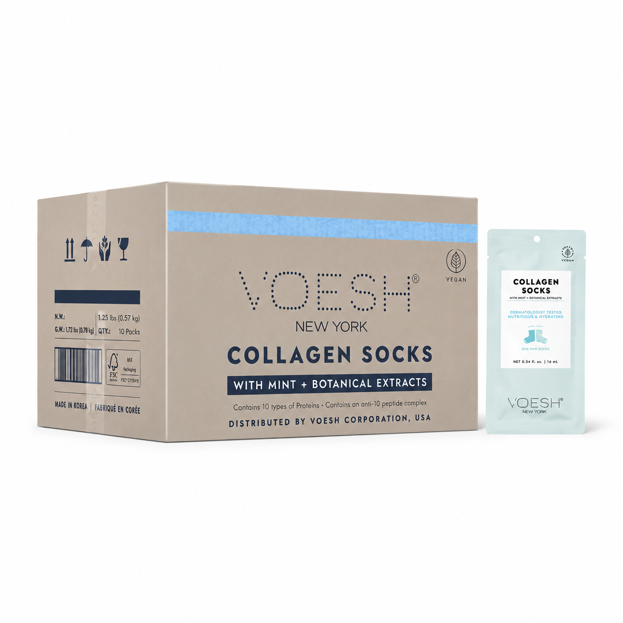 Voesh Collagen Socks  (100 pairs/box)
