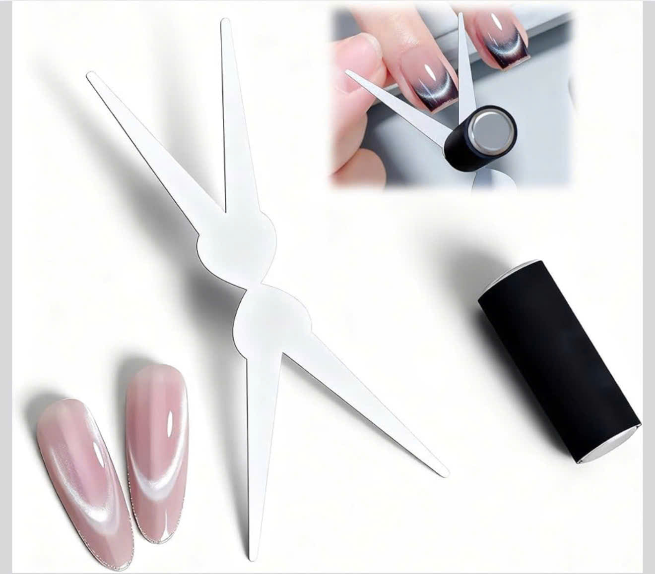 Magnet Y Shape Black Small Round